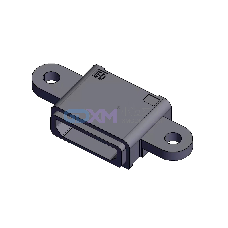 防水Micro母座 USB 7Pin板上型 带锁孔 B款