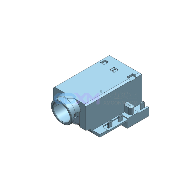 3.5耳机插座 6PIN 4极 L14.10 斜口 带开关